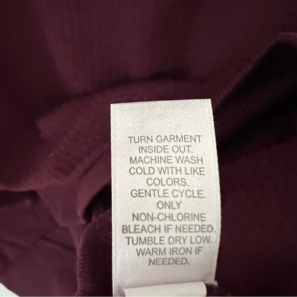 J. Jill Burgundy Waffle Knit V-Neck Long Sleeve Tunic Shift Dress Size Medium - Picture 9 of 11